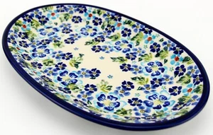 Polish Pottery 12" long Oval Platter by Zaklady Boleslawiec Poland - Picture 1 of 4