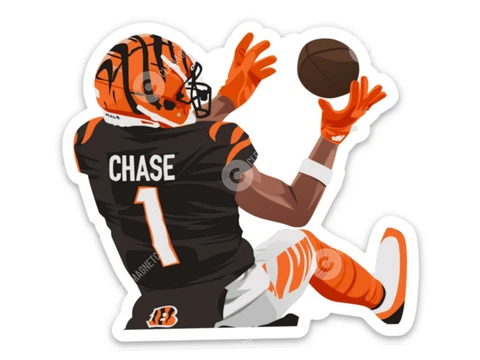 Ja'Marr Chase MAGNET - Cincinnati Bengals Jamarr Chase Wide Receiver AFC Ohio Cover