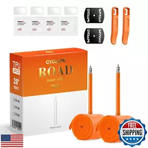 2 Pack Bike TPU Inner Tube 700C CYCLAMI Road Bicycle Tire 28“ 700 x 18/23/25/ - Picture 1 of 5