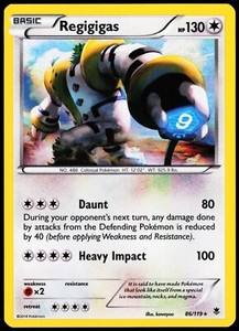 Regigigas 86/119 Phantom Forces Holo Rare Pokemon Card NM