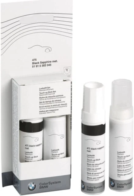 BMW 475 Black Sapphire met. Lackstift-Set - Schwarz, 2x12ml