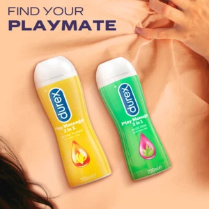 Durex PLAY Massage 2 In 1 Aloe Vera /Ylang Ylang Sensual Gel 200ml Twin Pack - Picture 1 of 4