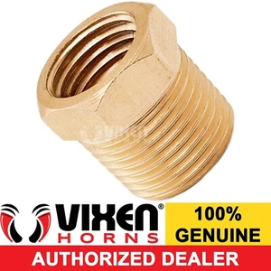 3/8"NPT MALE TO ¼"NPT FEMALE BRASS THREAD REDUCER FITTING F/ HORN/TANK VXA3814 - Picture 1 of 2