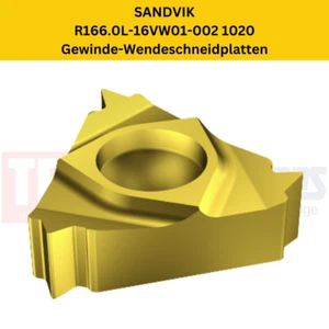 10 x SANDVIK R166.0L-16VW01-002 1020 placas de corte roscada - Imagen 1 de 1