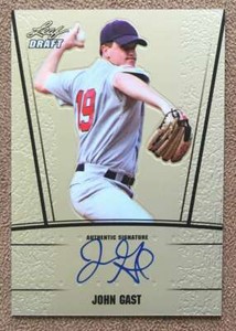 John Gast 2011 Leaf Metal Draft Rookie Autograph #AU-JG1 St. Louis Cardinals 
