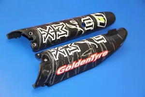 2012 12-14 RMZ450 RMZ250 Front Fork Guards Protector Forkleg Damper Plastic - Picture 1 of 10