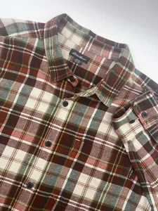 Eddie Bauer Men's Plaid Flannel Button Up Long Sleeve SZ XXL Red, Green, White - Picture 1 of 10