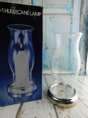 F.B. Lámparas de huracán de vela grande Rogers Silver Company chapadas en plata NOS 13" T Foto 1 de 4