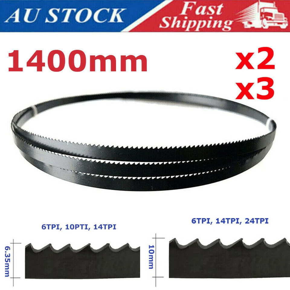 1400mm Band Saw Bandsaw Blade 6/10/14/24TPI Cut Wood Metal Premium Quality AUS - image 1 of 4