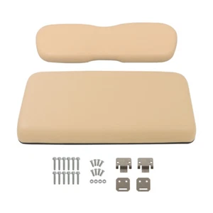 Front Seat Bottom+Back Cushion Black/Beige For Club Car DS 2000.5-Up Golf Carts - Picture 1 of 22