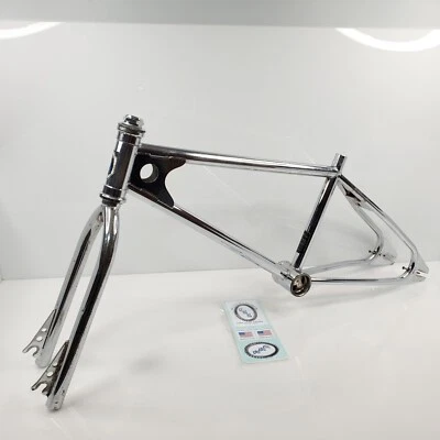 Raro Juego de cuadro y horquilla vintage 1981 Cook Bros BMX Racing 20" cromado #540 EE. UU. Foto 1 de 4