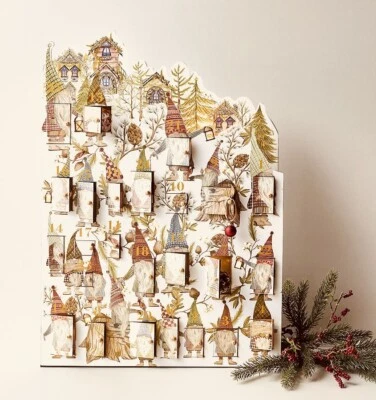 Pottery Barn Light Up Gnome Advent New In Box- - Image 1 of 2