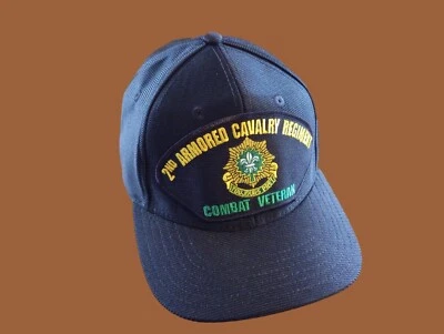 U.S ARMY 2ND ARMORED CAVALRY REGIMENT HAT COMBAT VETERAN MILITARY OFFICIAL CAP - Photo 1/4