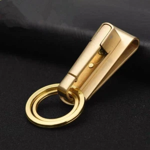 Massiver Messing Gürtelclip Schlüsselanhänger Schlüsselringe Schlüsselhalter Haken EDC Autoschlüsselanhänger Geschenk - Bild 1 von 4