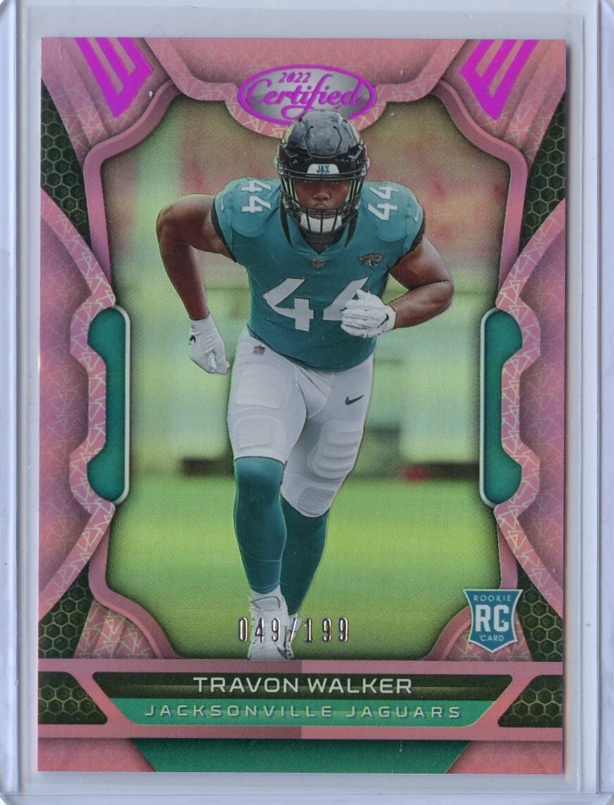 2022 Panini Certified Travon Walker Pink Rookie 49/199 #126 JACKSONVILLE JAGUARS