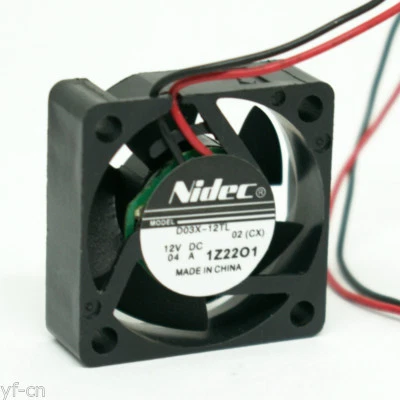 4pcs Nidec D03X-12TL 30x30x10mm 3010 12V 0.4A 2pin 5 Blades DC Brushless Fan - Image 1 of 4