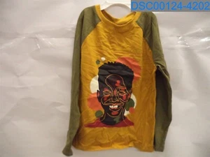 Black History Month: Kids Small Yellow and Green Long Sleeve Shirt 195994953682 - Picture 1 of 5