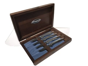 TOWLE INVICTUS Vintage STEAKMESSER Set in Nussbaum Box von Carvel Hall - Bild 1 von 4