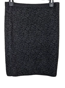 Eileen Fisher Rock schwarz grau Strick Wollmischung Pull-On elastischer Bund Small - Bild 1 von 6