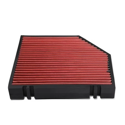 Fit 08-18 Audi A4/A5/A6/Q5/S4/Porsche Macan Drop-In Panel Cabin Air Filter Red - Image 1 of 4