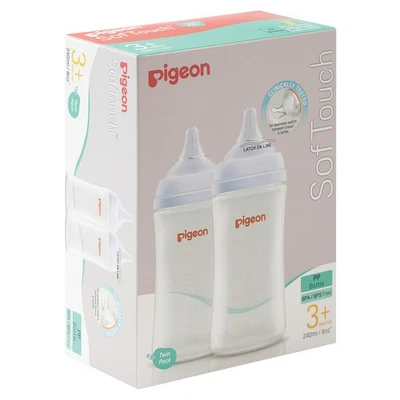 Pigeon Softouch Wide Neck Bottle 240ml Twin Pack - image 1 of 4