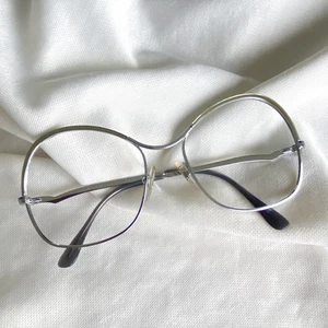 Vintage Silver Gold Eyeglasses Glasses Frames Womens Deadstock France 54 20 135 - Picture 1 of 6