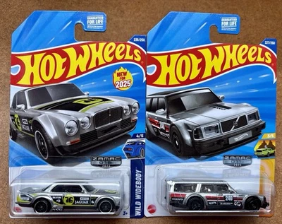 Hot Wheels Zamac Volvo 240 Drift Wagon 2025 y Jaguar XJC V12 cupé lote de 2🩶🩶 Foto 1 de 4