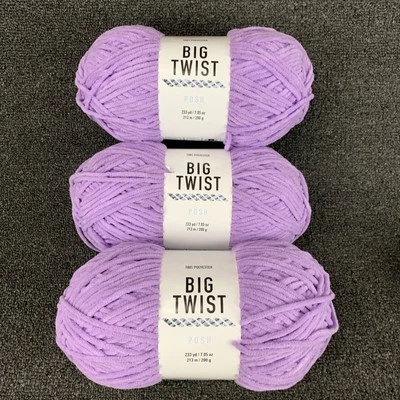 Lot Of 3 Big Twist Posh Ube Milk Tea Yarn Polyester Bulky Weight#5 7.05oz/223yds - Image 1 of 4