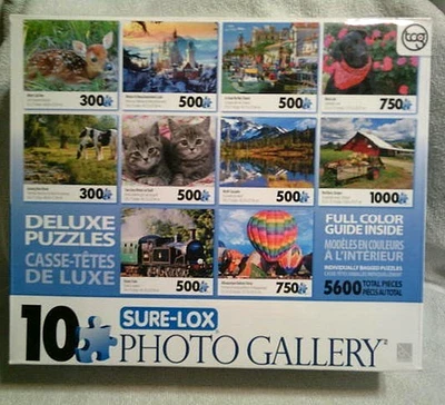 10-Pack of DELUXE PHOTO GALLERY Jigsaw Puzzles 5600 Total Pieces - Image 1 of 4