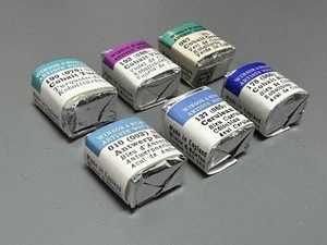 Vintage Winsor & Newton Cobalt Watercolor Set Of 6 Half Pan Watercolors - Picture 1 of 3