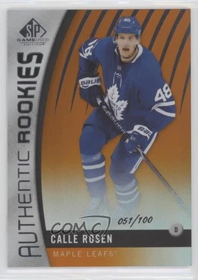2017-18 SP Game Used Authentic Rookies Orange Rainbow /100 Calle Rosen Rookie RC - Image 1 of 2