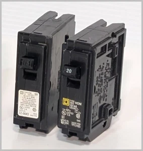 Menge 2 Square D HOM120 & HOM115 Homelite Leistungsschalter, 1-polig, 120\240vac - Bild 1 von 6
