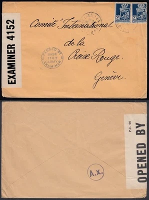 1943 Triple Censored US, Brits, Nazi, Sidi Bel Abbes Algeria to Red Cross Geneva - Image 1 of 3