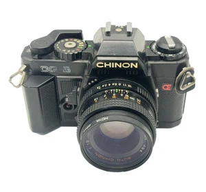 CHINON CG-5 35mm Film SLR Camera + 50mm f1.9 Lens – Untested – Japan - Picture 1 of 6