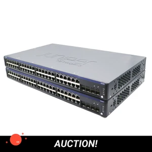 2x Juniper EX2200-48T-4G 48 port for Server Networking Hardware - Photo 1/4