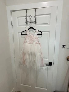 Girls American Princess size 7 white with pink embroiderery sleeveless dress - Picture 1 of 4