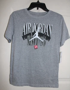 NWT Nike Air Jordan Since '85 Boy's Large Carbon Heather Gray T-shirt 95C980 - Picture 1 of 2