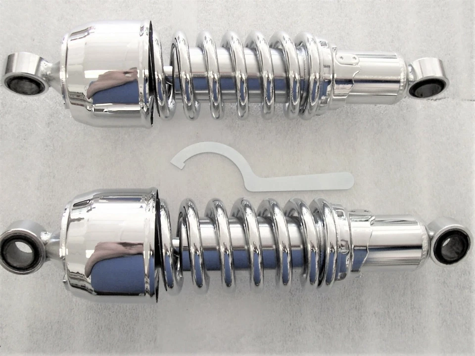 Amortiguadores bobber cortos cromados de alta resistencia Honda Shadow VT750S y VT750RS 11" Foto 1 de 1
