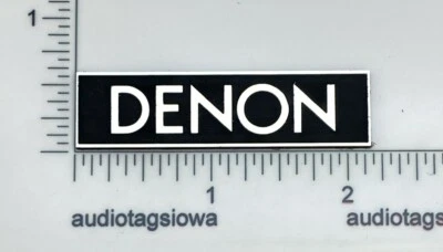 Insignia de tocadiscos Denon logotipo emblema plata acrílico inciso hecho a medida autoadhesivo Foto 1 de 4
