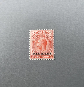 1918 KGV Falkland Islands one penny red stamp overprinted ‘WAR STAMP’ - MH - Picture 1 of 2