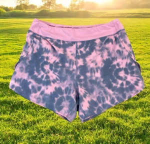 Athleta Girl Run The World 3'' Shorts Girls Size XXL/16 Pink Gray Tye Dye - Picture 1 of 10