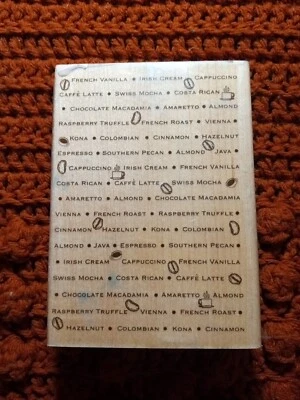 Hampton Art Wood Mounted Rubber Stamp  "Coffee" Latte Kona Java Mocha Roast EUC - Image 1 of 4