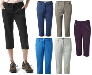 Craghoppers Womens Kiwi Pro Full Stretch Crops 3/4 Capri Light Summer Trousers