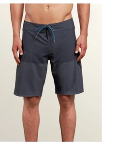 NUEVO VOLCOM talla 30 Lido Heather Mod híbrido tabla de natación pantalones cortos azul ahumado - Imagen 1 de 4