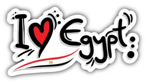 I Love Egypt Spruch Auto Autoaufkleber Aufkleber 6" x 3" - Bild 1 von 1