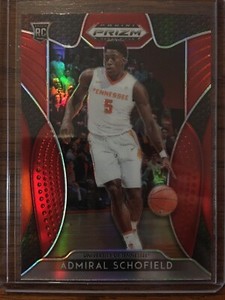 ADMIRAL SCHOFIELD  2019 PANINI PRIZM DRAFT PICK Red PRIZM ROOKIE CARD  #41 Mint