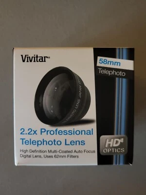 Vivitar 58mm 2.2X Professional Telephoto Lens. New! Sealed box!! - Image 1 of 4