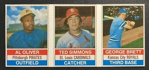 1976 Hostess Panel # 114 George Brett #113 Ted Simmons #112 Al Oliver Hand Cut - Picture 1 of 6