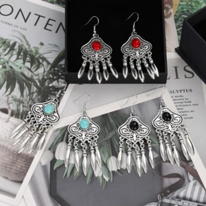 Bohemian Ethnic Fashion Earrings Set Women's Vintage Geometric Tassel Jewelery - Picture 1 of 28