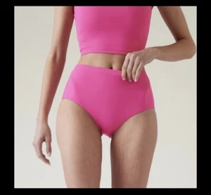 Athleta High Waist Bikini Bottom Size M Medium Salvia Pink #660437 - Picture 1 of 3